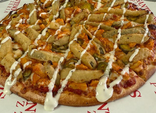 Buffalo Pickle Pizza.